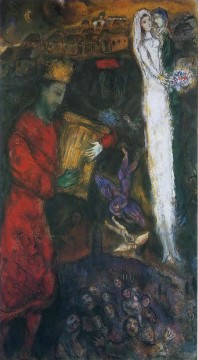 マルク・シャガール Painting - ダビデ王 現代のマルク・シャガール